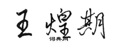 骆恒光王煌期行书个性签名怎么写