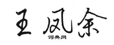 骆恒光王凤余行书个性签名怎么写