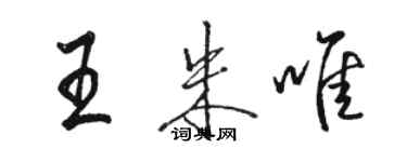 骆恒光王朱唯行书个性签名怎么写