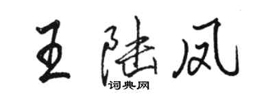 骆恒光王陆凤行书个性签名怎么写