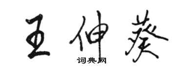 骆恒光王伸葵行书个性签名怎么写