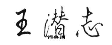 骆恒光王潜志行书个性签名怎么写