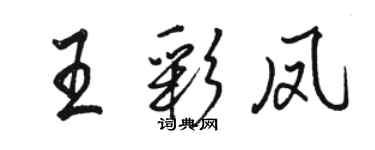 骆恒光王彩凤行书个性签名怎么写