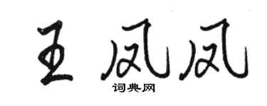 骆恒光王凤凤行书个性签名怎么写