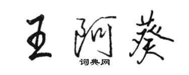 骆恒光王阿葵行书个性签名怎么写