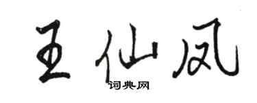 骆恒光王仙凤行书个性签名怎么写