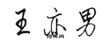 骆恒光王亦男行书个性签名怎么写