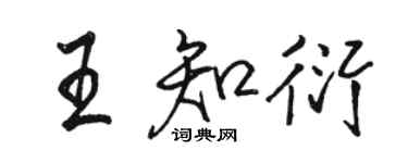 骆恒光王知衍行书个性签名怎么写