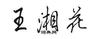 骆恒光王湘花行书个性签名怎么写