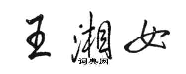 骆恒光王湘女行书个性签名怎么写