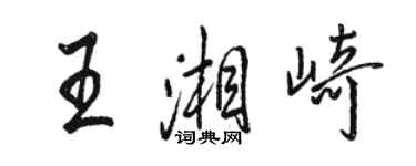 骆恒光王湘崎行书个性签名怎么写