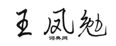 骆恒光王凤勉行书个性签名怎么写