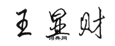 骆恒光王显财行书个性签名怎么写