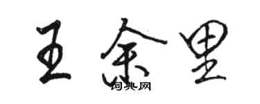 骆恒光王余里行书个性签名怎么写