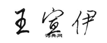 骆恒光王宣伊行书个性签名怎么写