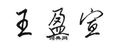 骆恒光王盈宣行书个性签名怎么写