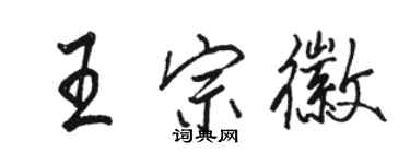 骆恒光王宗徽行书个性签名怎么写