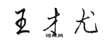 骆恒光王才尤行书个性签名怎么写