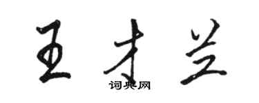 骆恒光王才兰行书个性签名怎么写