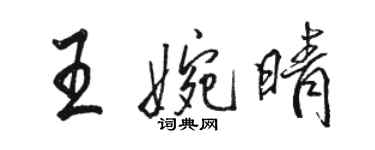 骆恒光王婉晴行书个性签名怎么写