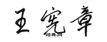 骆恒光王宪章行书个性签名怎么写