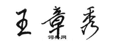 骆恒光王章秀行书个性签名怎么写
