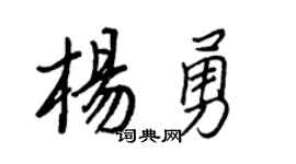 王正良杨勇行书个性签名怎么写