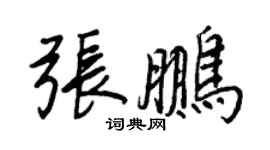 王正良张鹏行书个性签名怎么写