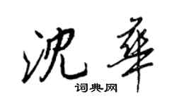 王正良沈华行书个性签名怎么写
