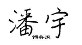 王正良潘宇行书个性签名怎么写