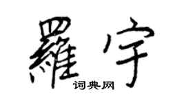 王正良罗宇行书个性签名怎么写