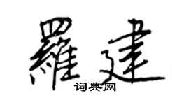 王正良罗建行书个性签名怎么写
