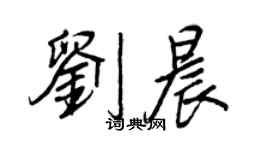 王正良刘晨行书个性签名怎么写
