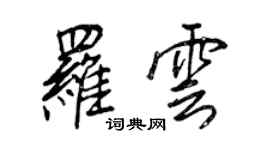 王正良罗云行书个性签名怎么写