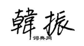 王正良韩振行书个性签名怎么写