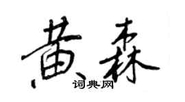 王正良黄森行书个性签名怎么写