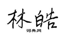 王正良林皓行书个性签名怎么写
