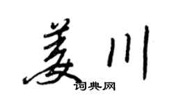 王正良姜川行书个性签名怎么写