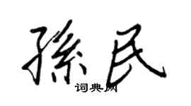 王正良孙民行书个性签名怎么写