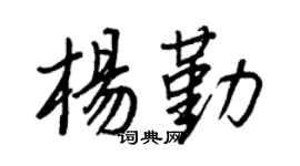 王正良杨勤行书个性签名怎么写