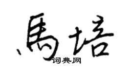 王正良马培行书个性签名怎么写