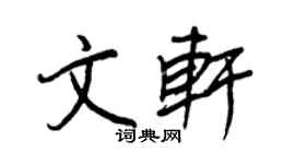 王正良文轩行书个性签名怎么写