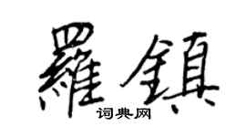 王正良罗镇行书个性签名怎么写