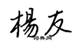 王正良杨友行书个性签名怎么写