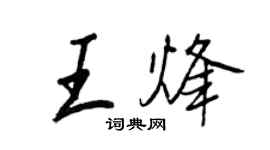 王正良王烽行书个性签名怎么写