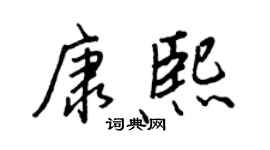 王正良康熙行书个性签名怎么写