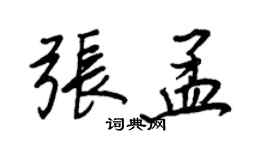 王正良张孟行书个性签名怎么写