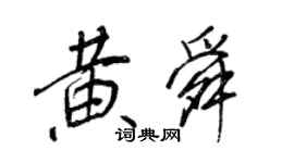 王正良黄舜行书个性签名怎么写