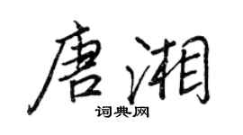 王正良唐湘行书个性签名怎么写