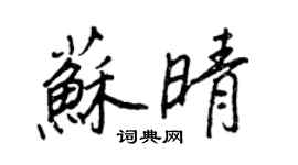 王正良苏晴行书个性签名怎么写